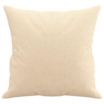 Zierkissen 2 Stk. Creme 40x40 cm Stoff