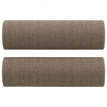 Zierkissen 2 Stk. Taupe Ø15x50 cm Stoff