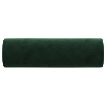 Zierkissen 2 Stk. Dunkelgrün Ø15x50 cm Samt