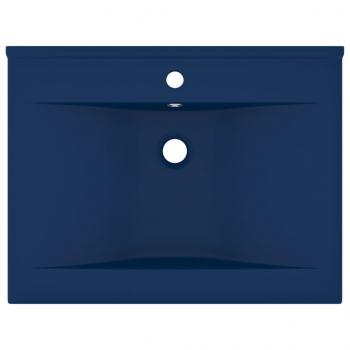 Luxus-Waschbecken mit Hahnloch Matt-Dunkelblau 60x46 cm Keramik