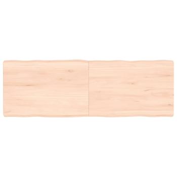ARDEBO.de - Tischplatte 120x40x(2-6) cm Massivholz Unbehandelt Baumkante