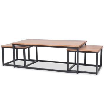 ARDEBO.de - 3-tlg. Couchtisch-Set Eschenholz