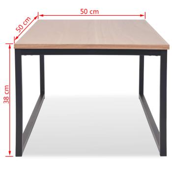 3-tlg. Couchtisch-Set Eschenholz