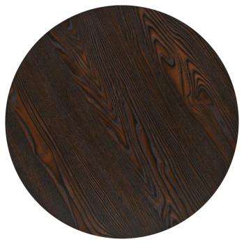 Bistrotisch MDF und Stahl Rund 60×75 cm Dunkle Esche 