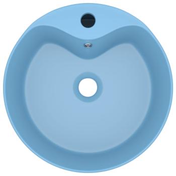 Luxus-Waschbecken mit Überlauf Matt Hellblau 36x13 cm Keramik