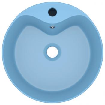 Luxus-Waschbecken mit Überlauf Matt Hellblau 36x13 cm Keramik