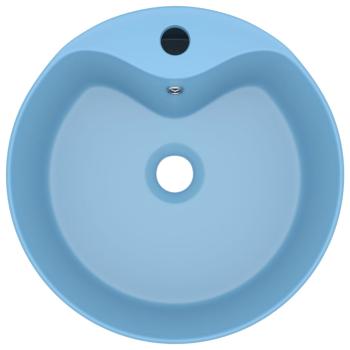 Luxus-Waschbecken mit Überlauf Matt Hellblau 36x13 cm Keramik