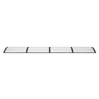 Türvordach Schwarz 350x100 cm Polycarbonat