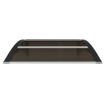 Türvordach Schwarz 80x75 cm Polycarbonat
