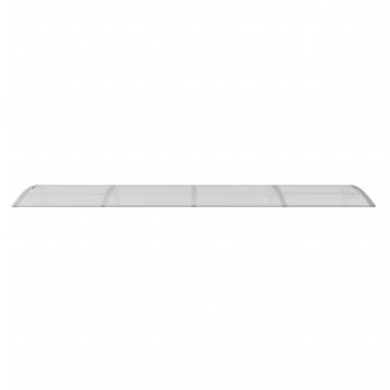 Türvordach Grau und Transparent 350x75 cm Polycarbonat