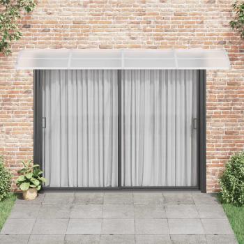 Türvordach Grau und Transparent 350x75 cm Polycarbonat