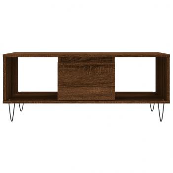 Couchtisch Braun Eichen-Optik 90x50x36,5 cm Holzwerkstoff