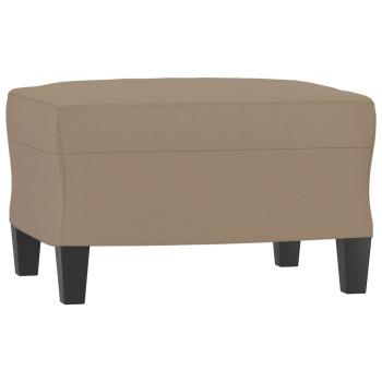 Sessel mit Hocker Cappuccino-Braun 60 cm Kunstleder