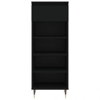 Schuhschrank Schwarz 40x36x105 cm Holzwerkstoff