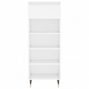 Schuhschrank Hochglanz-Weiß 40x36x105 cm Holzwerkstoff