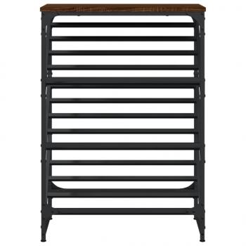 Schuhregal Braun Eichen-Optik 60x30x85 cm Holzwerkstoff