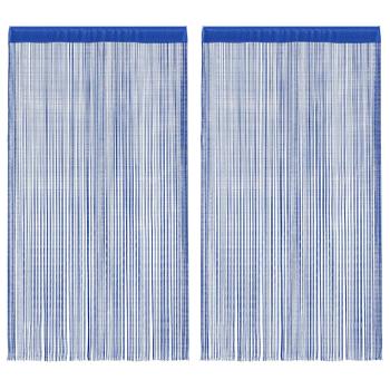 Fadenvorhänge 2 Stk. 100 x 250 cm Blau