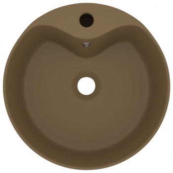 Luxus-Waschbecken mit Überlauf Matt Creme 36x13 cm Keramik
