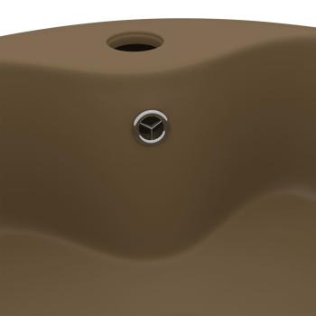 Luxus-Waschbecken mit Überlauf Matt Creme 36x13 cm Keramik