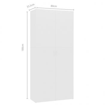ARDEBO.de - Schuhschrank Weiß 80x35,5x180 cm Holzwerkstoff
