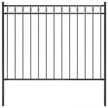 ARDEBO.de - Gartenzaun Stahl 1,7x1,2 m Schwarz
