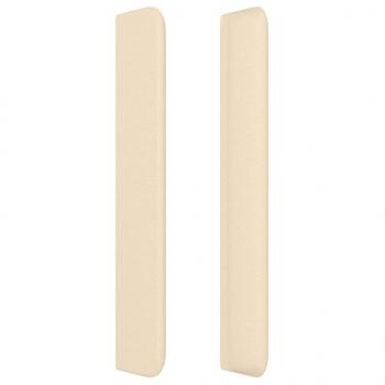 Kopfteil mit Ohren Creme 183x16x118/128 cm Stoff