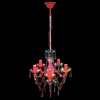 Kronleuchter 5 Glühbirnen Mehrfarbig