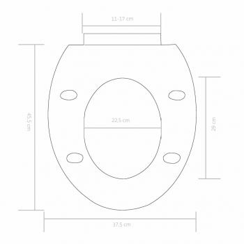 Toilettensitz mit Absenkautomatik und Quick-Release-Design Weiß