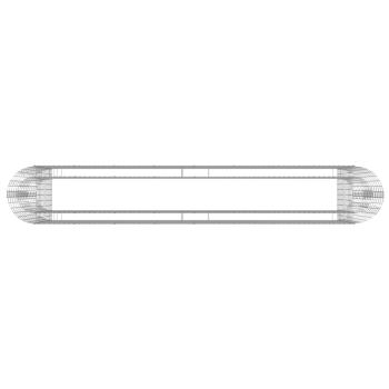 Gabionen-Hochbeet Verzinktes Eisen 330x50x100 cm