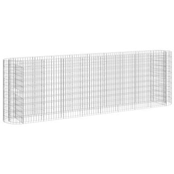 Gabionen-Hochbeet Verzinktes Eisen 330x50x100 cm