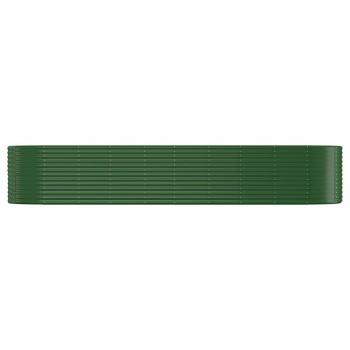 Hochbeet Pulverbeschichteter Stahl 396x100x68 cm Grün