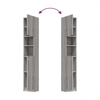 Badezimmerschrank Grau Sonoma 32x25,5x190 cm Holzwerkstoff