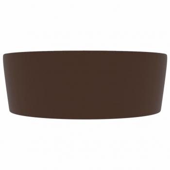 Luxus-Waschbecken mit Überlauf Matt Dunkelbraun 36x13cm Keramik