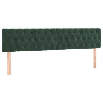 Boxspringbett mit Matratze & LED Dunkelgrün 180x200 cm Samt