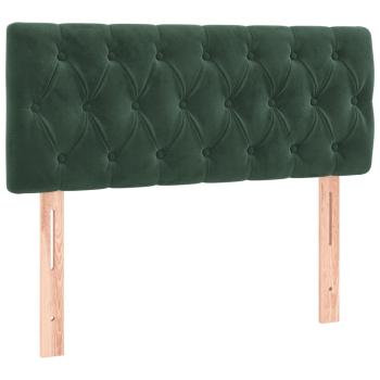 Boxspringbett mit Matratze Dunkelgrün 120x200 cm Samt