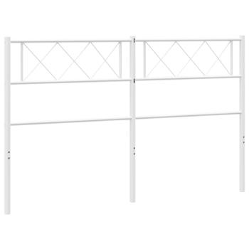 Kopfteil Metall Weiß 135 cm
