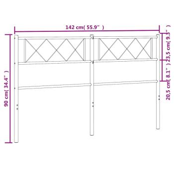 Kopfteil Metall Weiß 135 cm