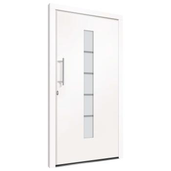 Haustür Aluminium und PVC Weiß 110x210 cm  