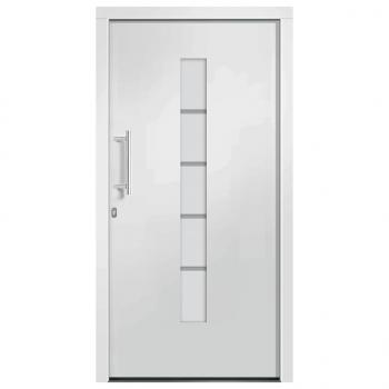 Haustür Aluminium und PVC Weiß 110x210 cm  