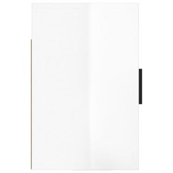 Wand-Nachttisch Hochglanz-Weiß 50x30x47 cm