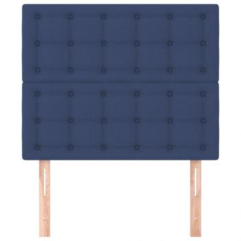 Kopfteile 2 Stk. Blau 90x5x78/88 cm Stoff