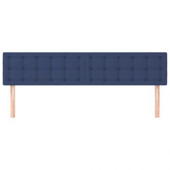 Kopfteile 2 Stk. Blau 80x5x78/88 cm Stoff