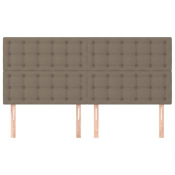 Kopfteile 4 Stk. Taupe 90x5x78/88 cm Stoff