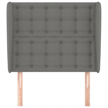Kopfteil mit Ohren Dunkelgrau 83x23x118/128 cm Stoff