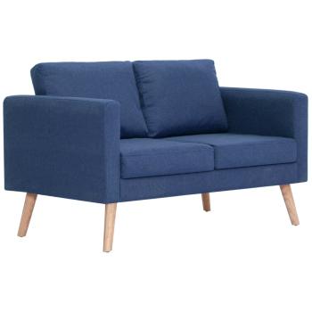 2-tlg. Sofagarnitur Stoff Blau