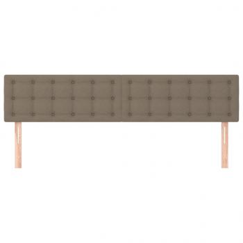 Kopfteile 2 Stk. Taupe 80x5x78/88 cm Stoff