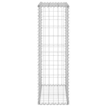 Gabionenwand mit Abdeckung Verzinkter Stahl 60x30x100 cm