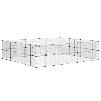 60-tlg. Haustierkäfig mit Tür Schwarz 35x35 cm Stahl