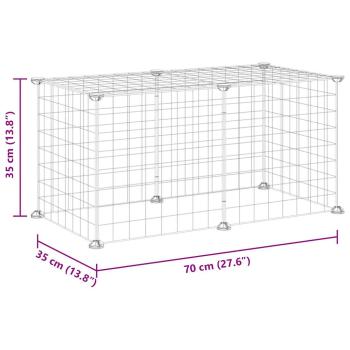 8-tlg. Haustierkäfig Schwarz 35x35 cm Stahl