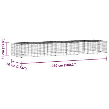 36-tlg. Haustierkäfig mit Tür Schwarz 35x35 cm Stahl
